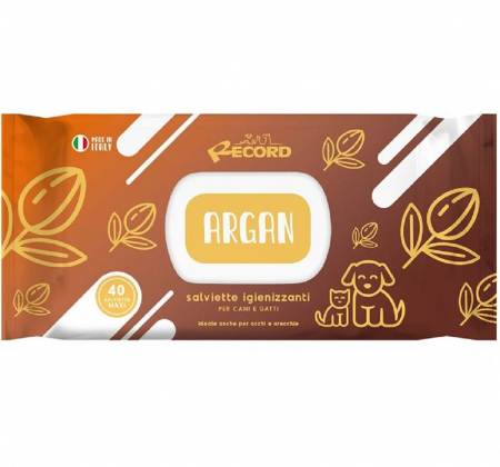 Ingrijirea Blanii pentru Caini Sampoane - Servetele umede & extract Bio Argan 40 buc