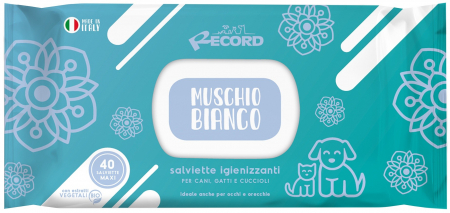 Ingrijirea Blanii pentru Caini Sampoane - Servetele umede & extract Muschio Bianco 40 buc