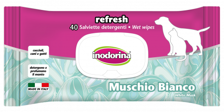 Igiena Caini - Servetele umede & Muschio Bianco Inodorina 40 buc