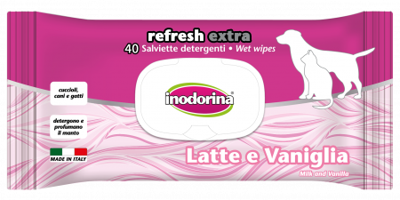 Igiena Caini - Servetele umede & Vanilie Inodorina 40 buc