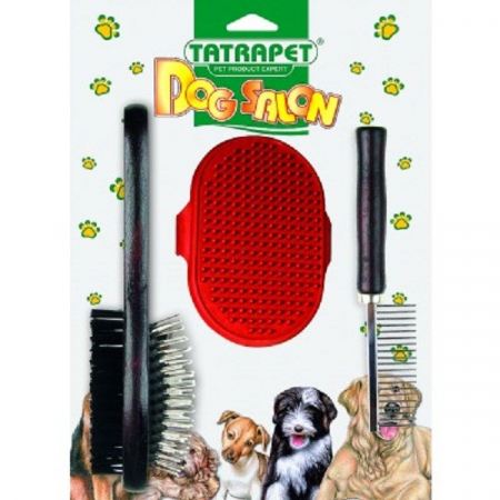 Ingrijirea Blanii pentru Caini Sampoane - Set 3 buc pieptan/perie/manusa