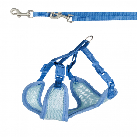 Hamuri pentru Caini - Set Lesa si Ham 23-34 cm/2 m/10 mm Albastru 15568