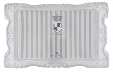 Produse pentru Pisici - Servet "My Prince" Pentru Castron, 44x28 cm, Gri, 24786
