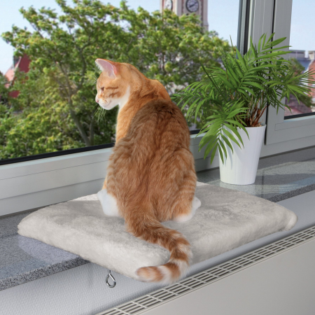 Accesorii pentru Pisici - Sezlong pentru Pervaz 51x36 cm Gri Deschis 4328