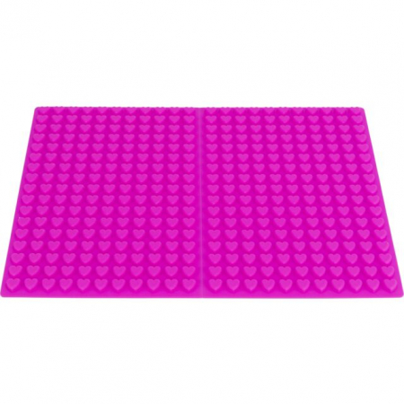 Castroane pentru Mancare si Apa Pisici - (-25%) Forma De Copt Gustari Sub Forma De Inimi, Silicon, 38x28cm, 34988