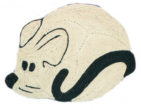 Produse pentru Pisici - Sisal Plat In Forma de Soricel 56x40 cm 4315