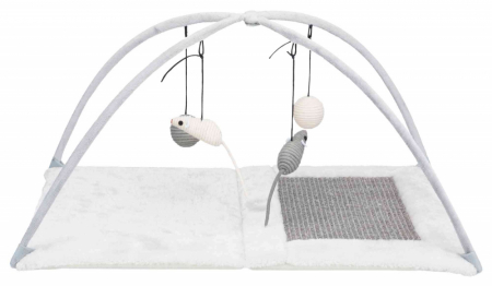 Patuturi, Iglu si Ansambluri Sisal pentru Pisici - Covoras De Zgariat, Junior, Cu Sisal, 60x33x42 cm, Gri, 43114