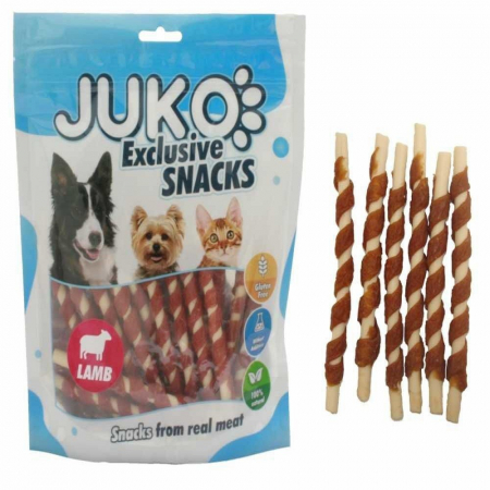 Recompense si Suplimente pentru Caini - Snacks miel & stix calciu 250 g