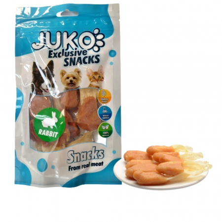 Recompense si Suplimente pentru Caini - Snacks urechi iepure & carne pui 70 g