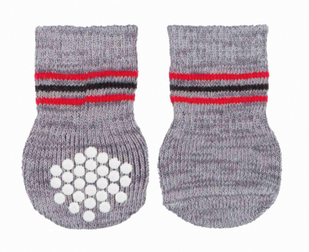 Imbrăcåminte si Încălțăminte pentru Caini - Sosete Pentru Caini, Antiderapante, L-XL, 2 buc, Gri, 19505