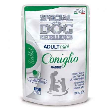 Hrana Umeda pentru Caini - Hrana Umeda Pentru Caini, Special Dog Excellence, Adult Mini, Iepure, 100 g