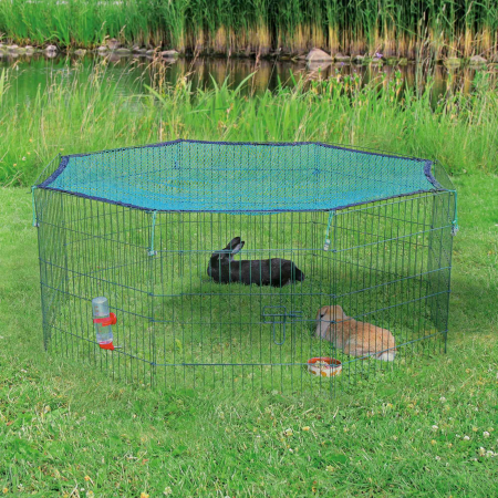 Custi si Accesorii - Tarc Metalic Pentru Rozatoare, Cu Plasa De Protectie, 8 Elemente, 150x57 cm, 62411