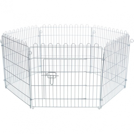 Custi si Accesorii - (-18%) Tarc Pentru Rozatoare, Exterior, 6 Elemente, 126x58 cm, Metal, 6250