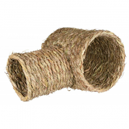 Custi si Accesorii - Tunel De Iarba Pentru Rozatoare, Cu Ramura, 30x25x50 cm, 61126t