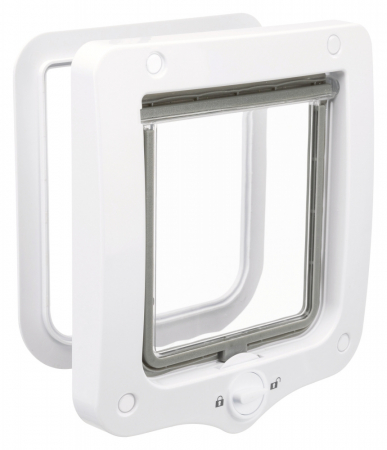 Accesorii Acasa si Mobilier - (-20%) Usa Batanta Pentru Pisici, 2-Way, 20x22 cm, Alb, 44201