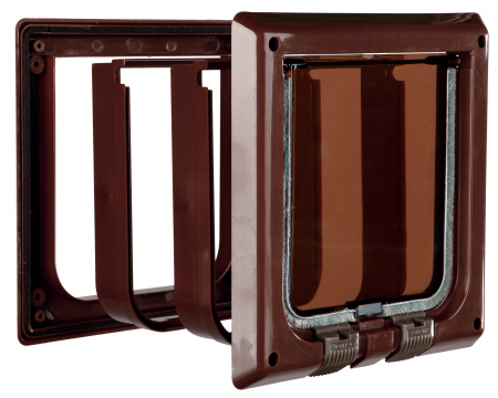 Accesorii Casa si Mobilier - Usa Batanta 4-Way cu Tunel pentru Pisici 21x21 cm Maro 38643