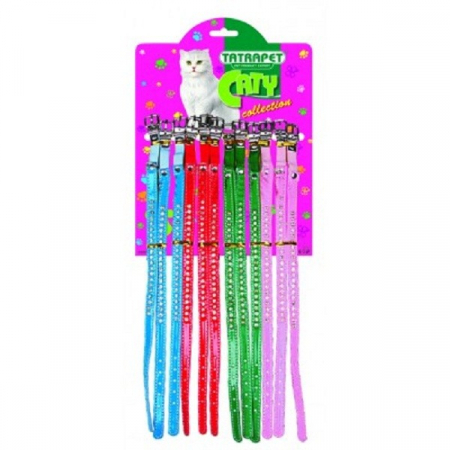 Zgarzi pentru Caini - Zgarda caty cu strasuri 1 cm/25 cm