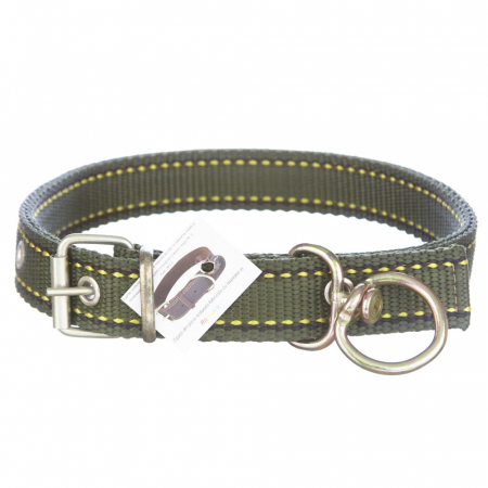 Zgarzi pentru Caini - Zgarda chinga dublata 3/70 cm verde