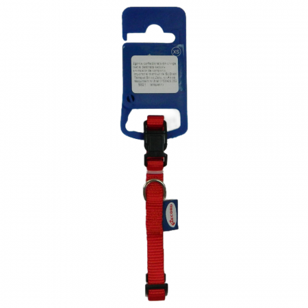 Zgarzi pentru Caini - Zgarda chinga textila 10 mm/20 - 35 cm rosu