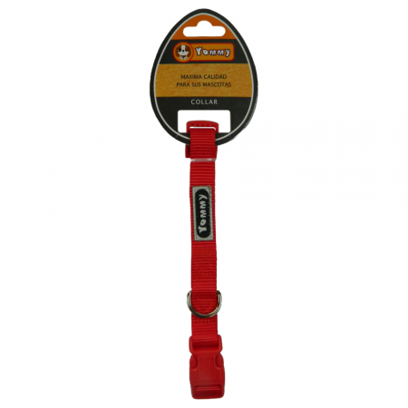 Produse pentru Caini - Zgarda chinga textila 16 mm/30 - 45 cm rosu