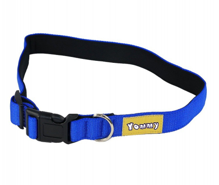 Produse pentru Caini - Zgarda chinga textila 20 mm/35 - 50 cm albastru