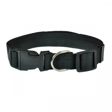 Zgarzi pentru Caini - Zgarda chinga textila 25 mm/40 - 55 cm negru