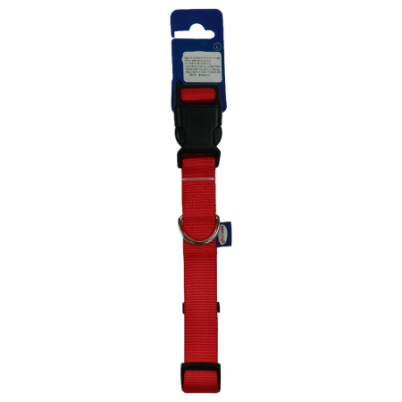 Produse pentru Caini - Zgarda chinga textila 25 mm/40 - 55 cm rosu