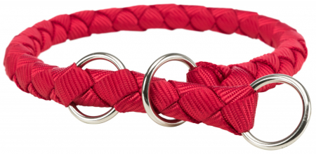 Produse pentru Caini - Zgarda Cavo Coarda, Semistrangulanta, M-L: 43-51 cm/18 mm, Rosu, 143903