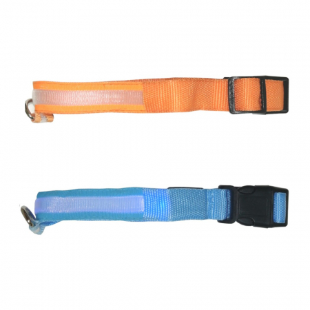 Produse pentru Caini - Zgarda cu leduri luminoase 30-42 cm