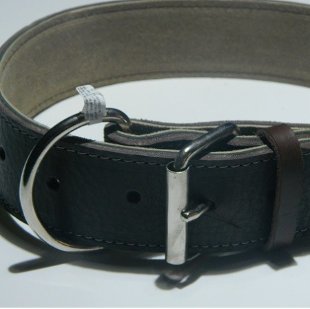 Produse pentru Caini - Zgarda din piele groasa 4 cm/70 cm maro