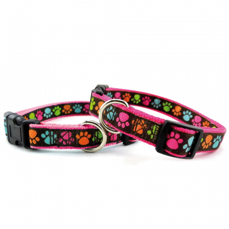 Produse pentru Caini - Zgarda fancy & labute 16 mm/30-45 cm pink