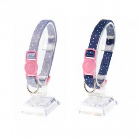 Zgarzi pentru Caini - Zgarda fancy textila & buline 1x35 cm