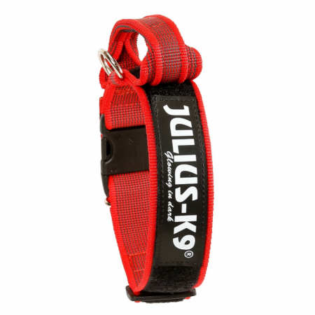 Produse pentru Caini - Zgarda J-K9 cu maner & siguranta 5x47x67 cm rosu