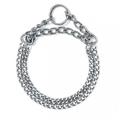 Accesorii pentru Caini - Zgarda lant dublu lungime 45 cm