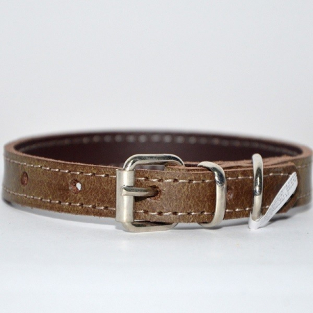 Produse pentru Caini - Zgarda piele 1,5 cm/35 cm nr 1 maro