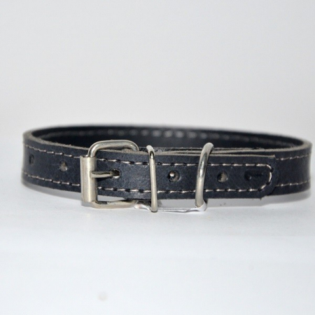 Produse pentru Caini - Zgarda piele 1,5 cm/35 cm nr 1 negru