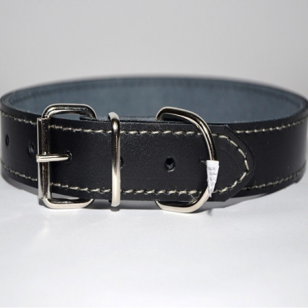 Produse pentru Caini - Zgarda piele 2,3 cm/50 cm nr 3 negru