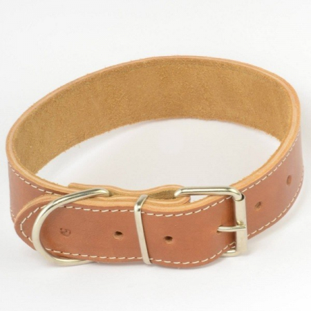 Produse pentru Caini - Zgarda piele 4,0 cm/65 cm nr 5 maro