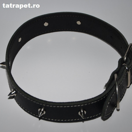 Produse pentru Caini - Zgarda piele ornamente 4/75 cm nr 6 negru