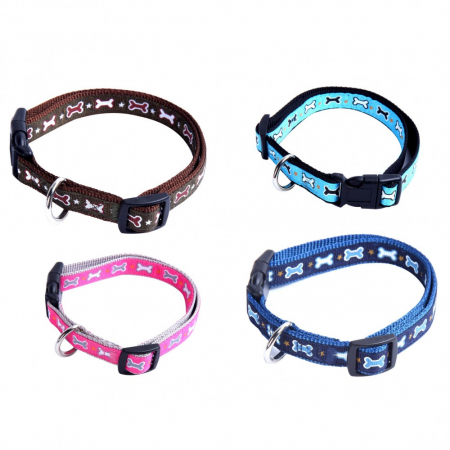 Zgarzi pentru Caini - Zgarda textila cu oscioare 15 mm/40 cm