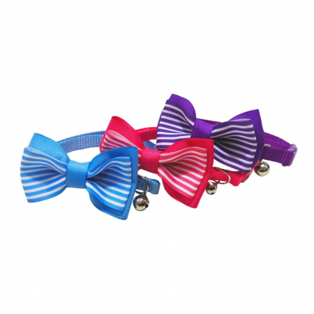 Produse pentru Caini - Zgarda textila fundita color 1 x 31 cm