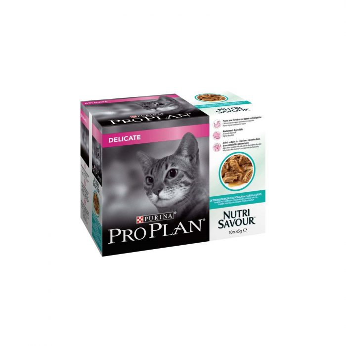 10 X Pro Plan Cat Delicate NutriSavour Peste Oceanic Plic [1]
