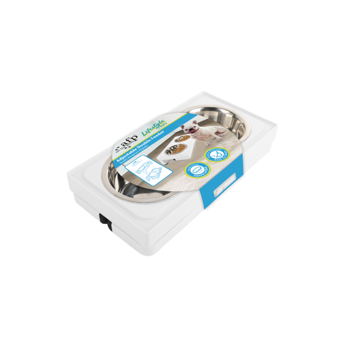 All for Paws Adjustable Double Feeder cu Doua Boluri 2x750 ML [3]