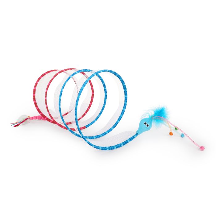 All for Paws Jucarie Tunel Spiral Roz/Albastru pentru Pisici [2]