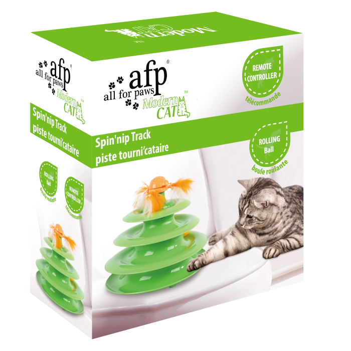 All for Paws Modern Cat Spin'nip Track Juarie Interactiva pentru Pisici [2]