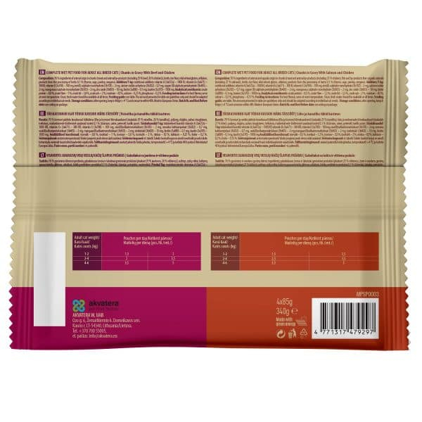 Araton Cat Hrana Umeda cu Vita/Pui si Somon Ton 4x85 Gr [2]