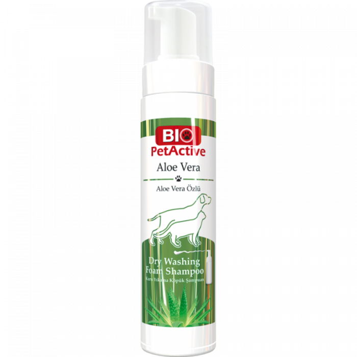 Bio PetActive Aloe Vera Dry Washing Foam Shampoo 200Ml [1]