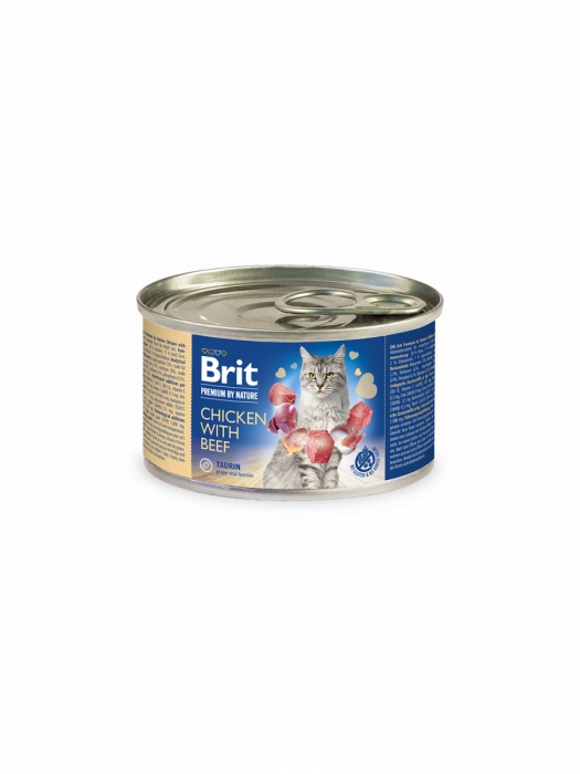 Brit Premium Cat Adult Pui cu Vita Conserva 200 Gr [1]