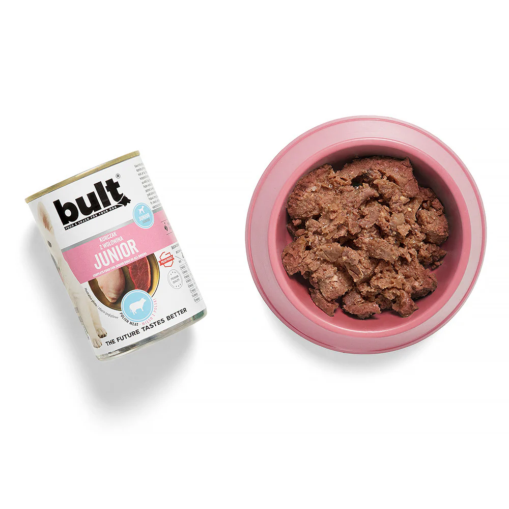 Bult Hrana Umeda cu Carne de Pui si Vita pentru Caini Juniori [2]