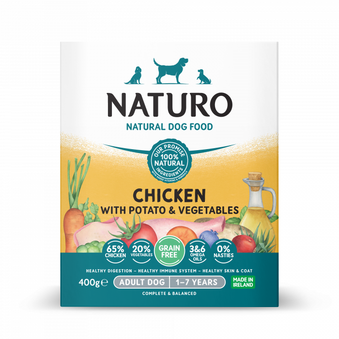 Caserola Naturo Adult Grain Free cu Carne de Pui, Cartofi si Legume 400g [1]